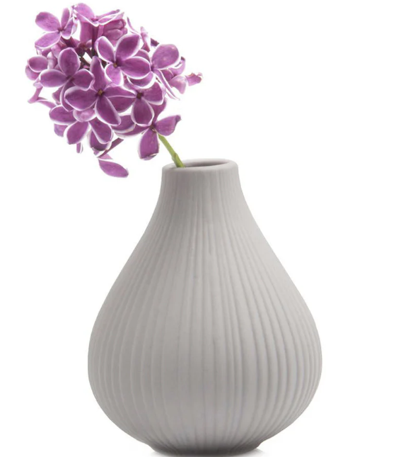 Light Grey Porcelain Flower Vase