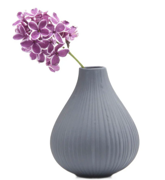 Blue Grey Porcelain Flower Vase