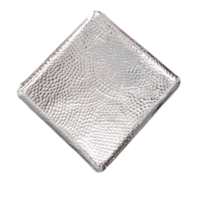 Silver Square Hammered Tray