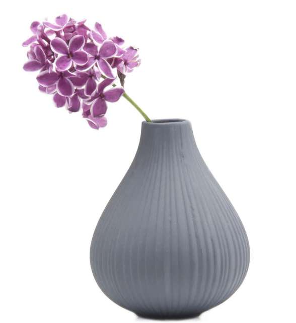 Light Grey Porcelain Flower Vase