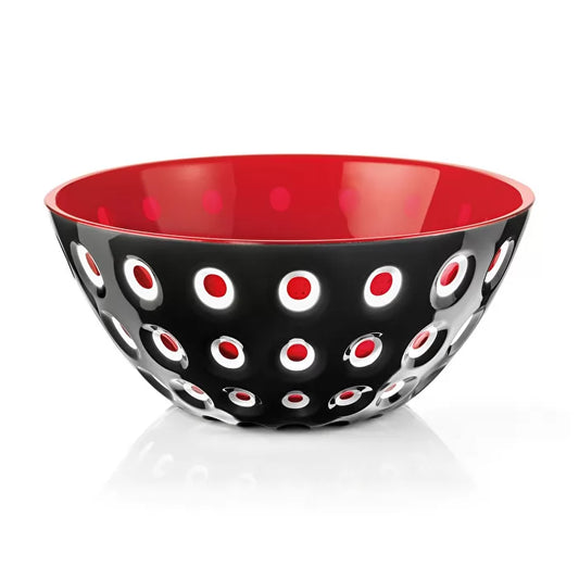 Guzzini Salad Bowl - Black/Red